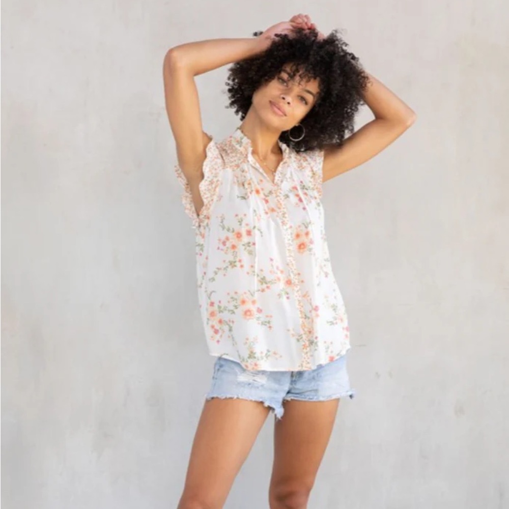 NWOT LOVESTITCH Ruffle Sleeveless Blouse - Picture 5 of 14